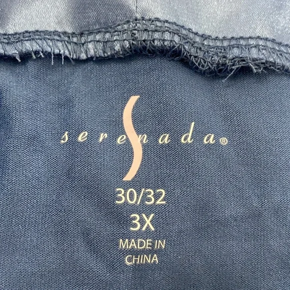 Elegant Blue Catherines Plus Size 3X 30/32 Women's Hooded Robe Serenada satin - Picture 2 of 6